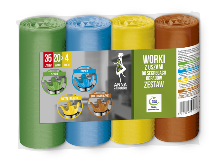 AZ Zest. worków do segregacji 35L 4szt