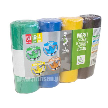 AZ Zest. worków do segregacji 60L 4szt