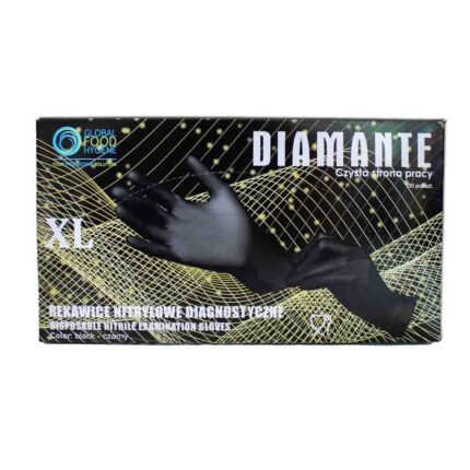 DIAMANTE Rękawice nitrylowe CZARNE XL