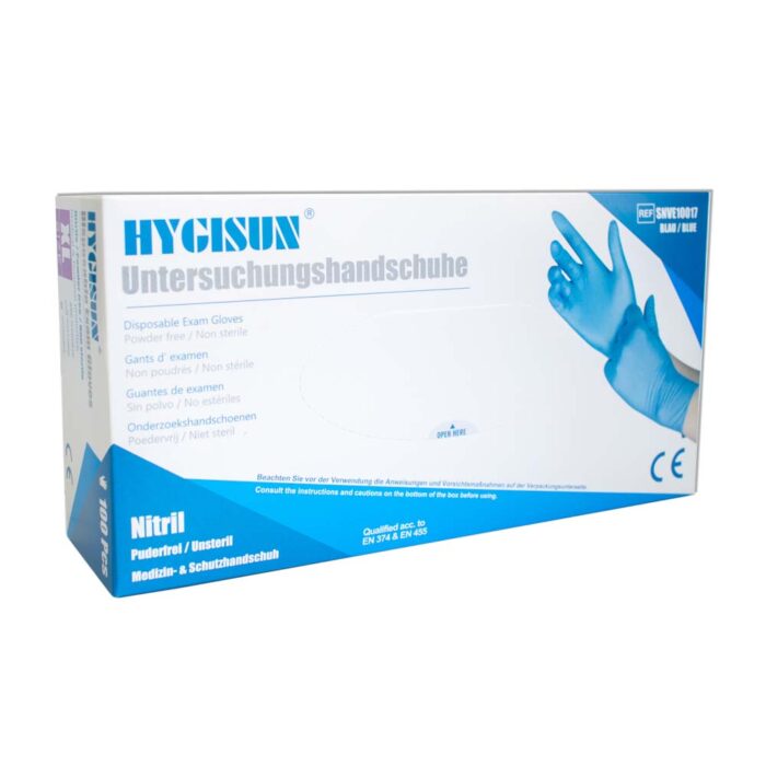 HYGISUN Rękawice nitrylowe NIEBIESKIE XL