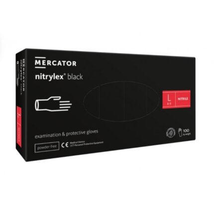 MERCATOR Rękawice nitrylowe BLACK  L