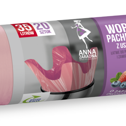 Worki na śmieci 35L różowe owocowe