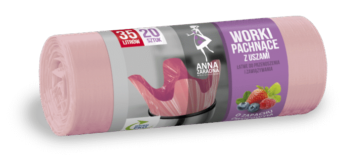 AZ Worki na śmieci różowe ZAPACHOWE 35L